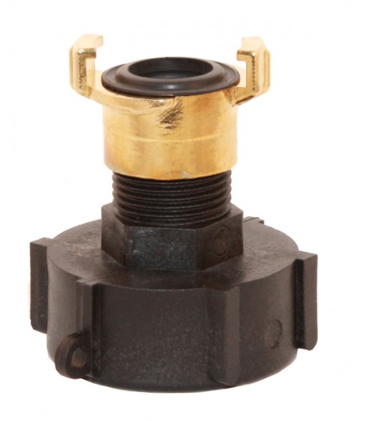 S60x6 IBC Adapter 1 Zoll IG mit Drehgelenk für Gartenschlauch Geka Gardena®