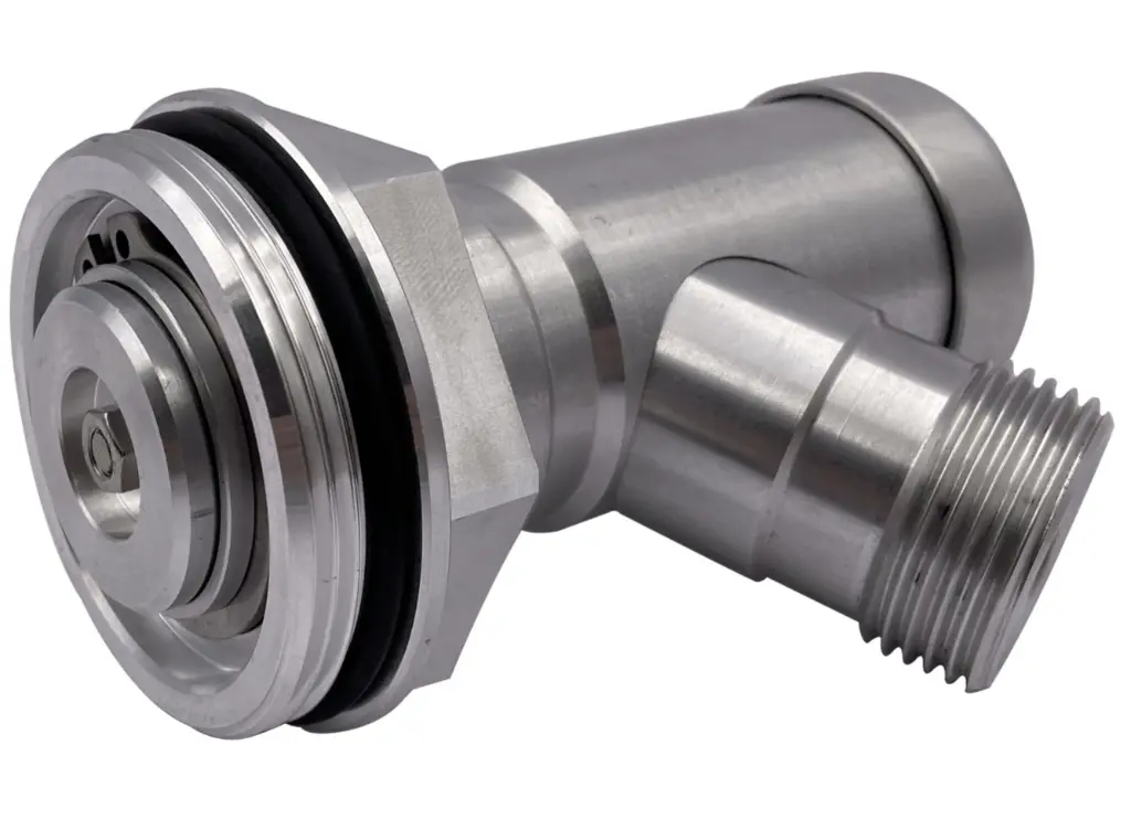 Selbstschließender Fasshahn für 2" Fässer mit Drehgelenk Aluminium 1.webp