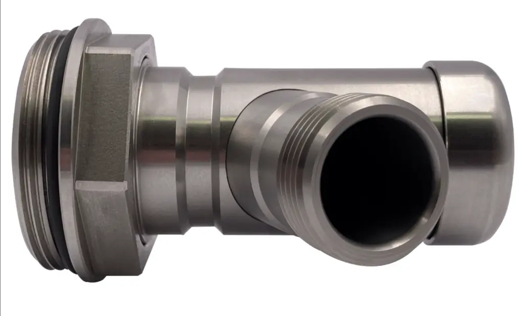 Selbstschließender Fasshahn für 2" Fässer mit Drehgelenk Edelstahl 2.webp