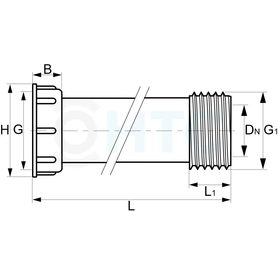 IBC Adapter S60x6 Anschlussverlängerung drehbar PP_Zeichnung.webp