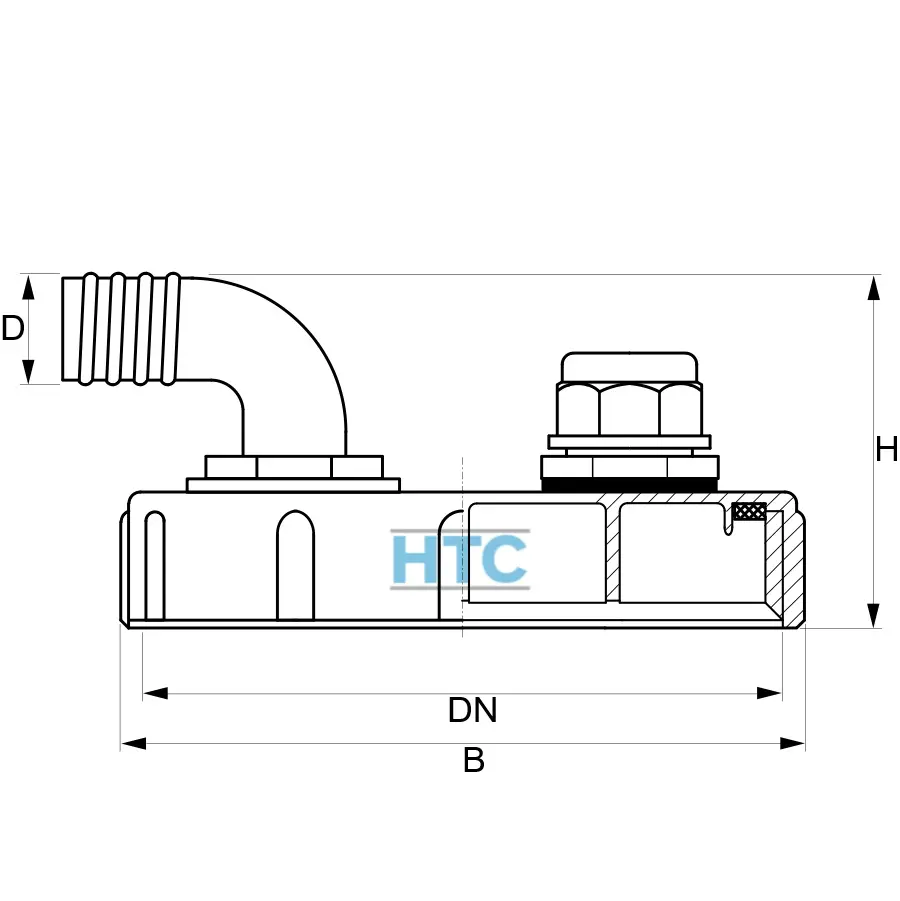 IBC Container Deckel mit Entlüftung und Schlauchtülle PP_Zeichnung.webp