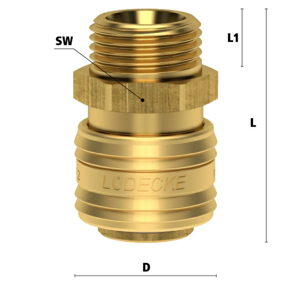 Schnellverschluss DN7.2 Kupplung auf Außengewinde Messing_3.webp