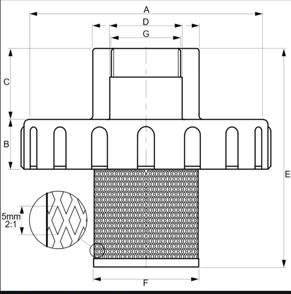 IBC Container Deckel Außengewinde und V2A Filterkorb_Zeichnung.webp