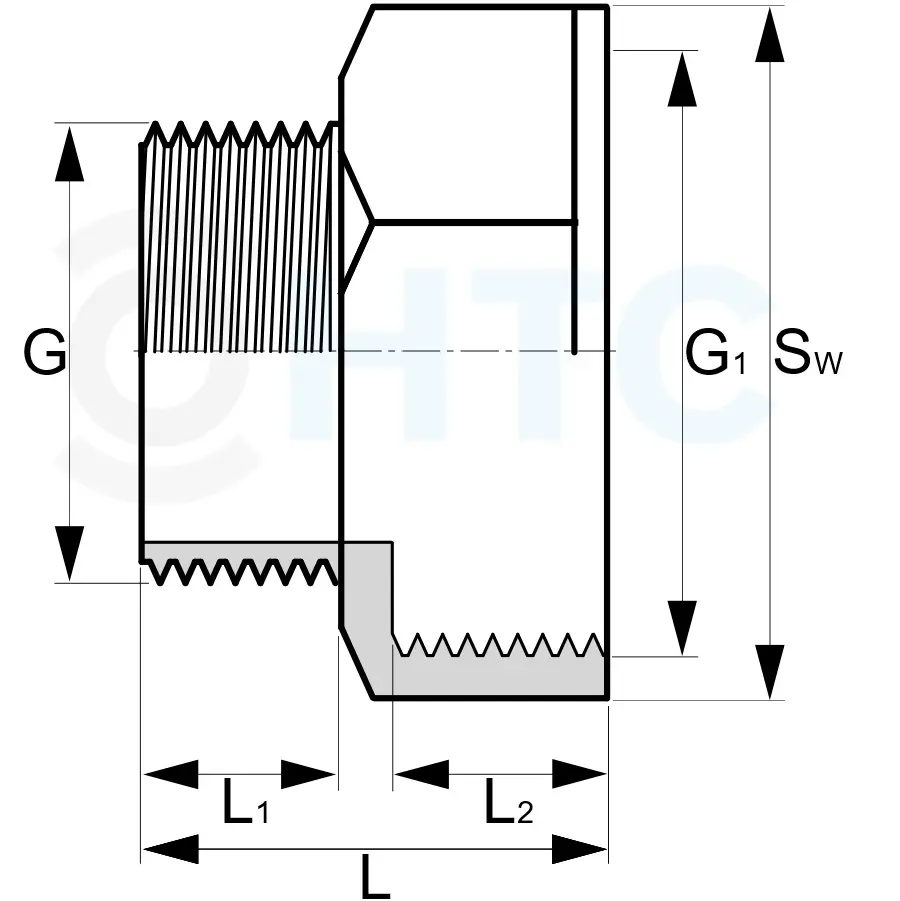 Zeichnung Muffennippel reduziert messing.webp