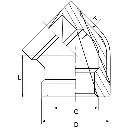 Zeichnung-Winkel 45 grad  Innengewinde Innengewinde Edelstahl.webp