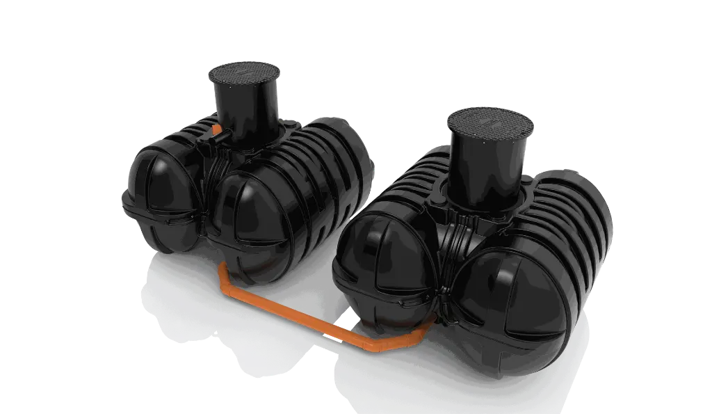 Roth Grundbehälter Twinbloc mit Filterkorb inklusive Schacht DN 600 und Deckel 10000L_3.webp