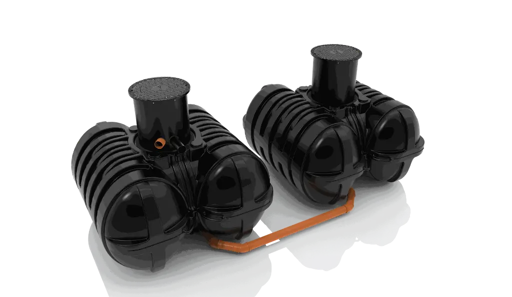 Roth Grundbehälter Twinbloc mit Filterkorb inklusive Schacht DN 600 und Deckel 10000L_2.webp