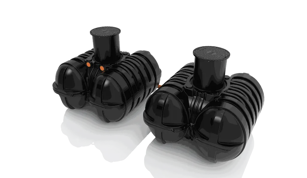 Roth Grundbehälter Twinbloc ohne Filterkorb inkl Schacht DN 600 und Deckel 10000L_2.webp