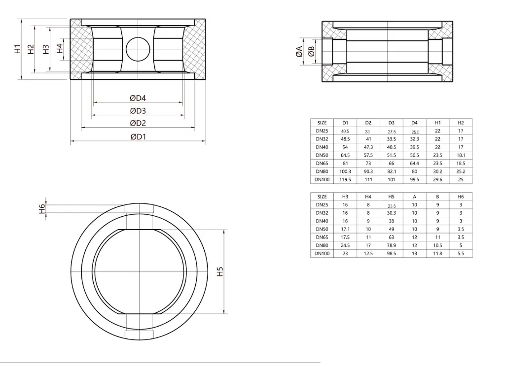 Dichtung für Scheibenventil FKM Zeichnung.webp