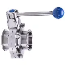 Scheibenventil beidseitig Triclamp Edelstahl1.webp