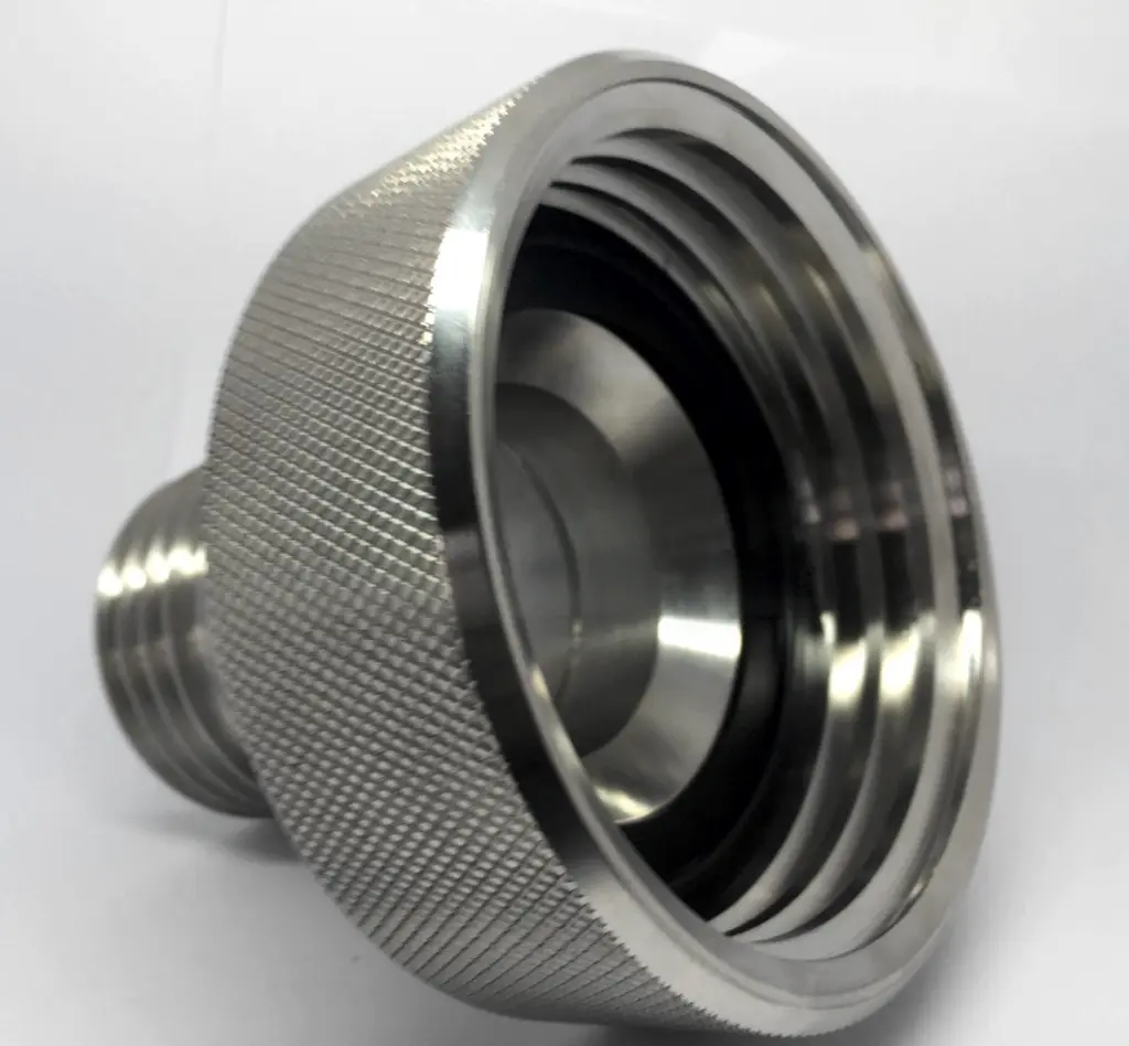 IBC Adapter S100x8 Innengewinde auf S60x6 Außengewinde Edelstahl MT2.webp