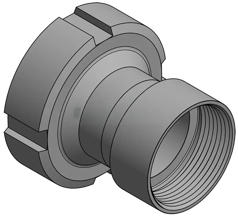 IBC Adapter S60x6 Innengewinde auf Innengewinde nicht drehbar Edelstahl MT.webp