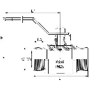 Kugelhahn 2x Aussengewinde Messing vernickelt Zeichnung.webp