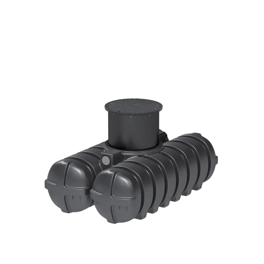 [104917] Roth Twinbloc base container without filter basket, including DN 600 shaft and cover (1500 Liter)