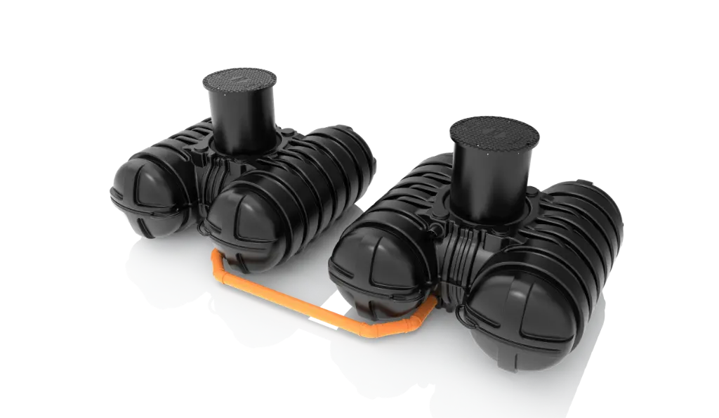 Roth Twinbloc base container with filter basket, including DN 600 shaft and cover