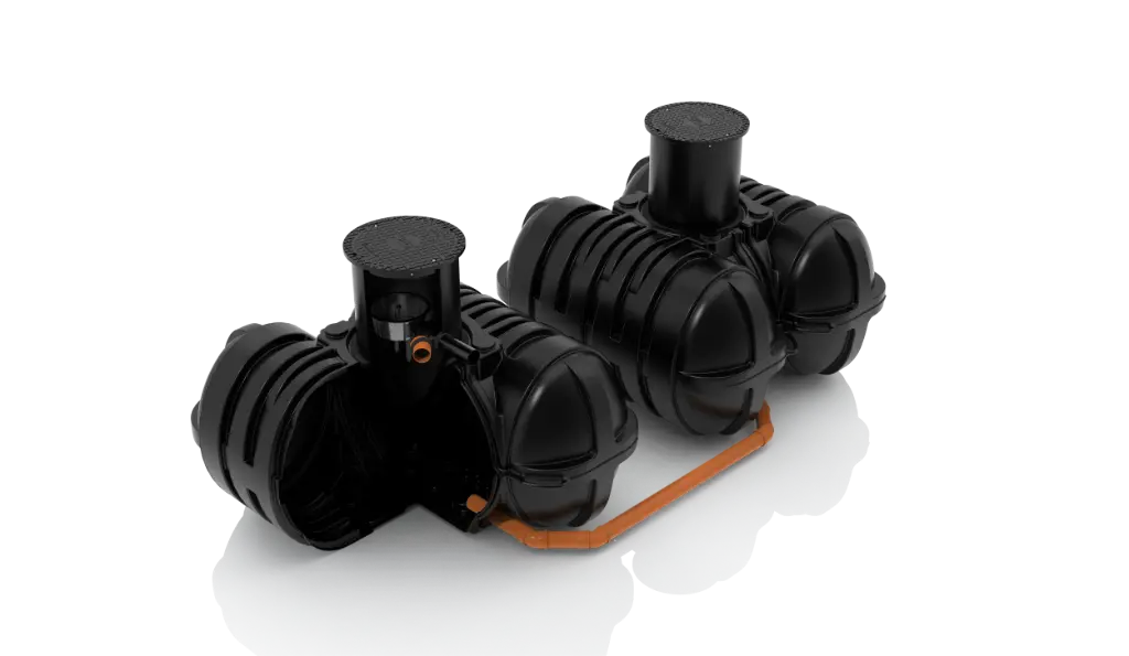 Roth Twinbloc base container with filter basket, including DN 600 shaft and cover