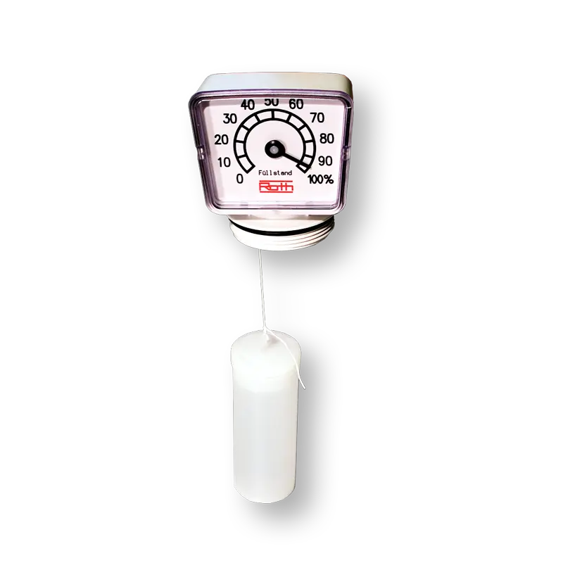 [105043] Roth mechanical level indicator for 750 l, 1500 l, and 2000 l domestic storage tanks, as well as for 2000 l and 3000 l industrial storage tanks