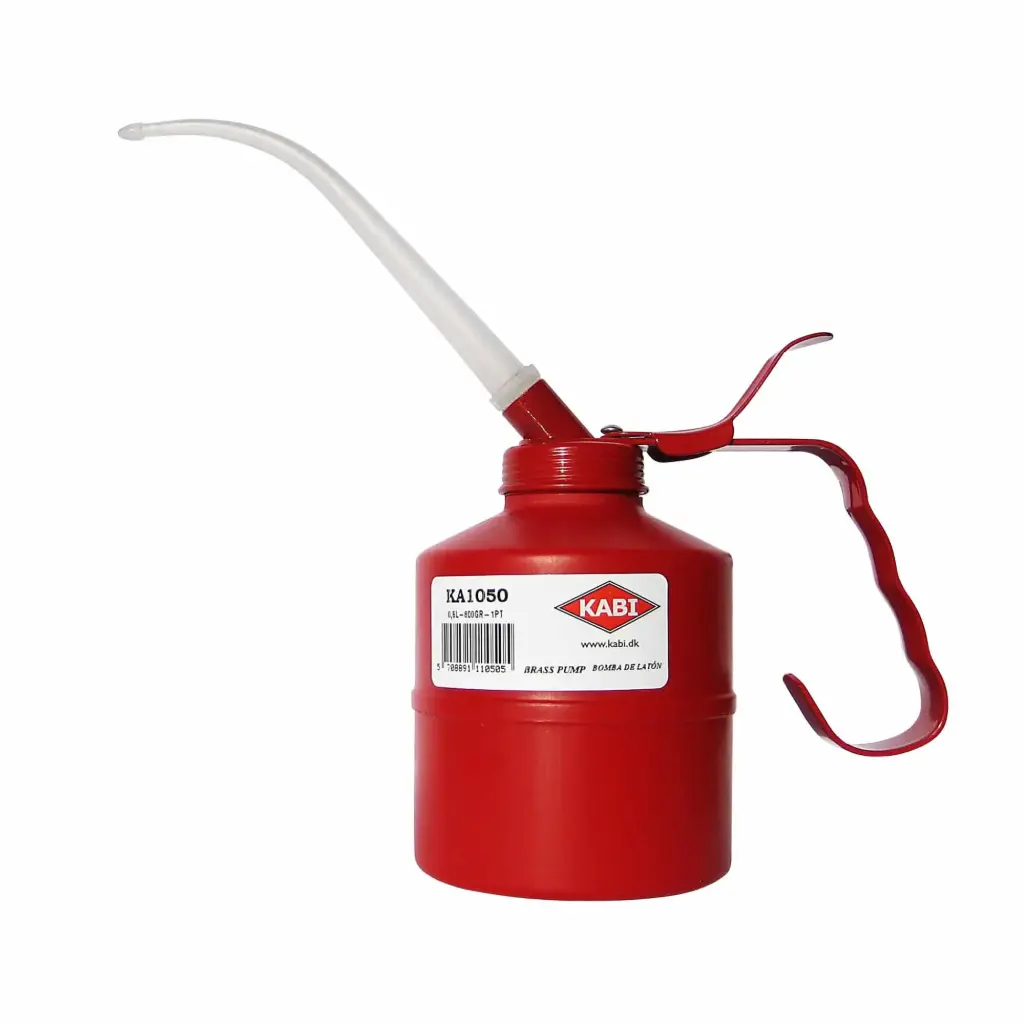 Oil can with flexible nylon spout PE