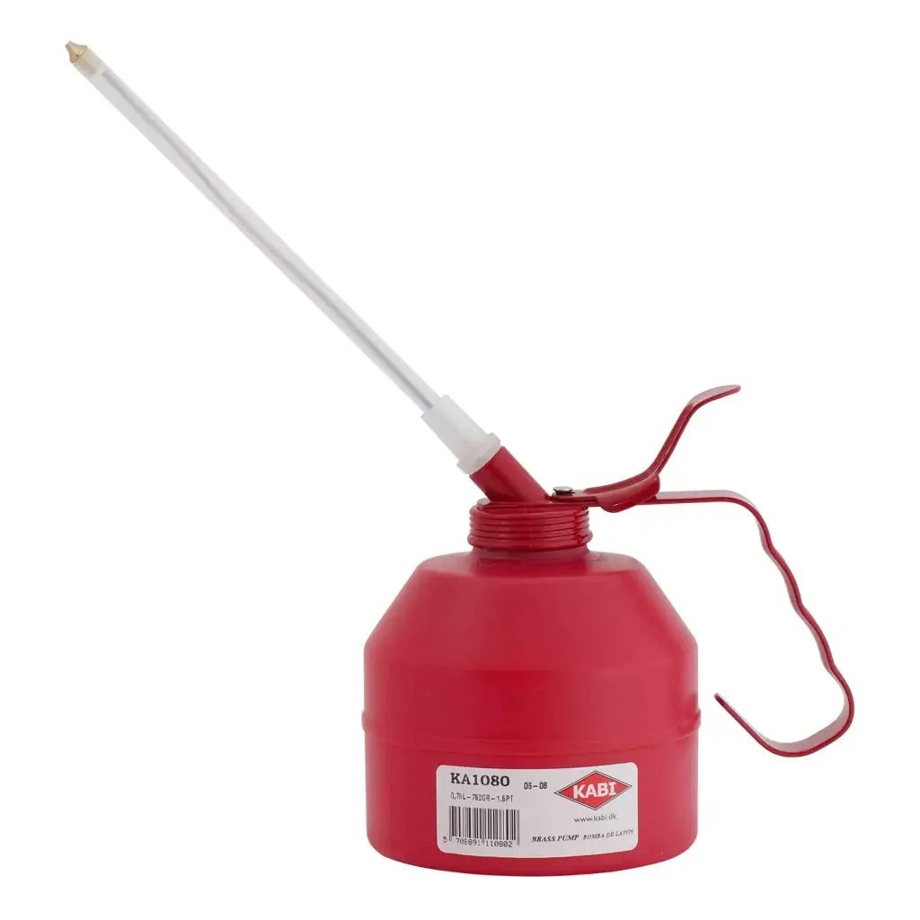 Oil can with flexible nylon spout PE