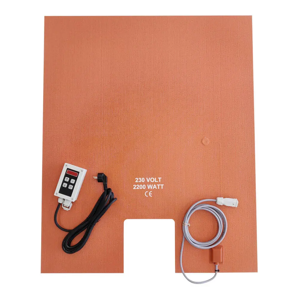 [105049] IBC container floor heater, silicone, 2700 W, including controller