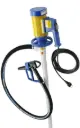 Electric barrel pump set for highly aggressive chemicals