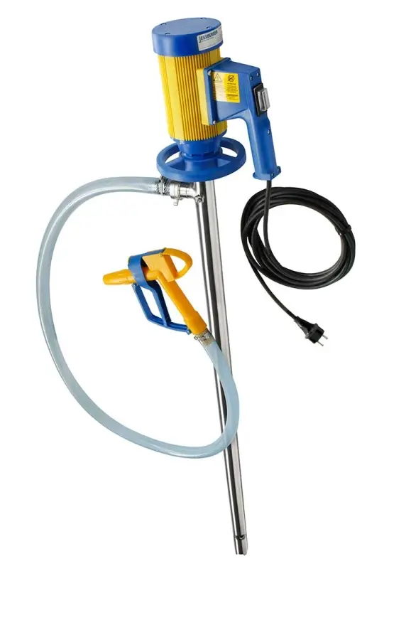 [104739] Barrel pump set for diluted acids, alkalis, cleaning agents (Für 200 Liter Fass (1000mm))