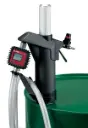 Compressed air pump set with meter for oils