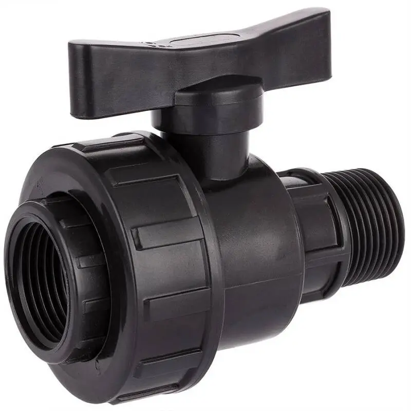 [103085] Ball valve female thread to male thread PP (1/2")