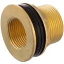 Rain barrel outlet, female thread, male thread, brass