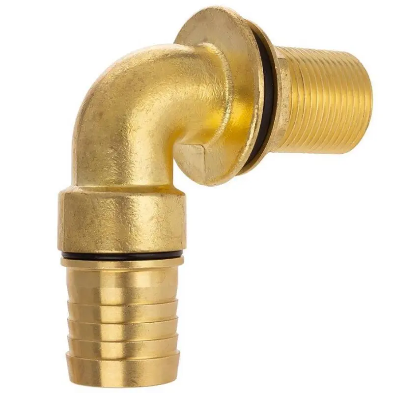 [103197] Tank feed-through 90° hose nozzle, 1" brass male thread (19 mm)
