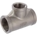 Reduced T-piece, 3-way, female thread, stainless steel
