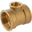 90° reduced tee, 3-way female thread, brass
