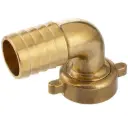 Hose nozzle 90° union nut brass