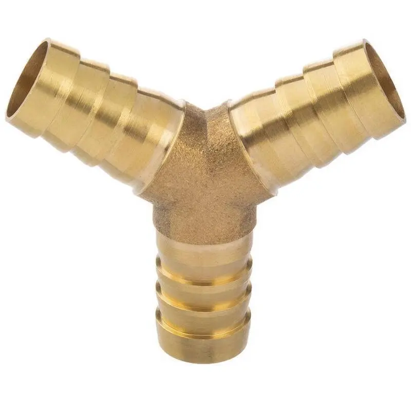 Hose connector Y-piece brass