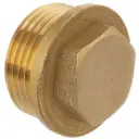 End cap, external thread, brass