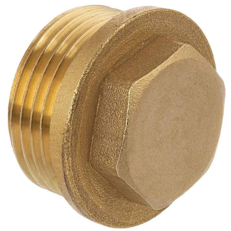End cap, external thread, brass