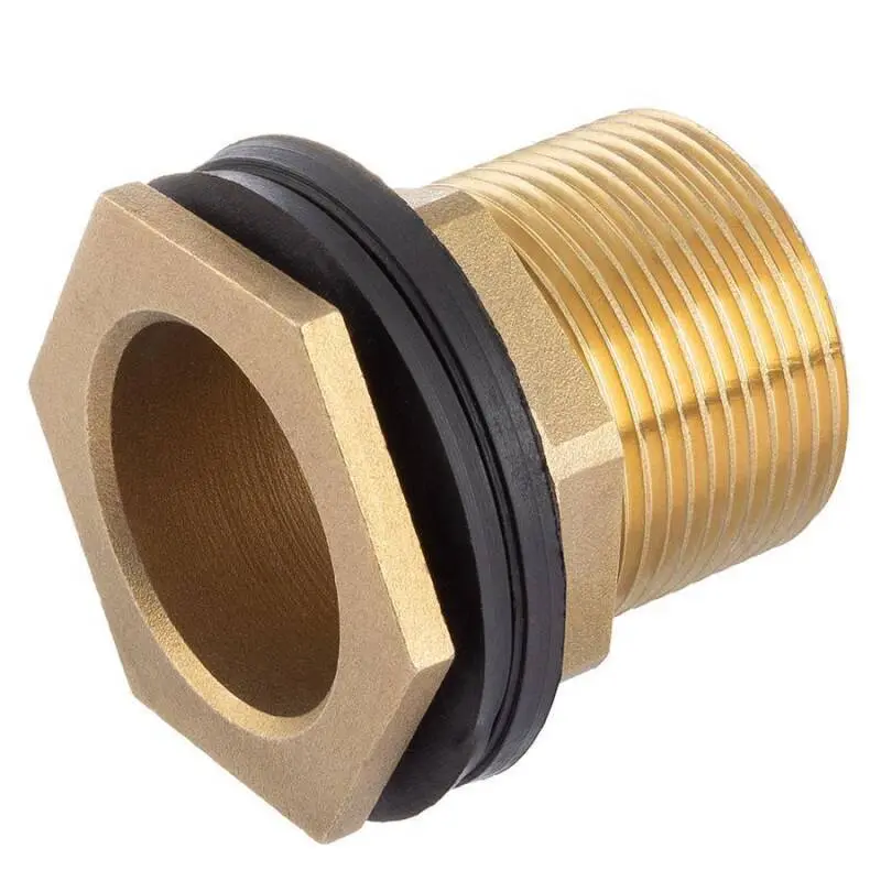 [104100] Tank feed-through, external thread, brass (3/8")