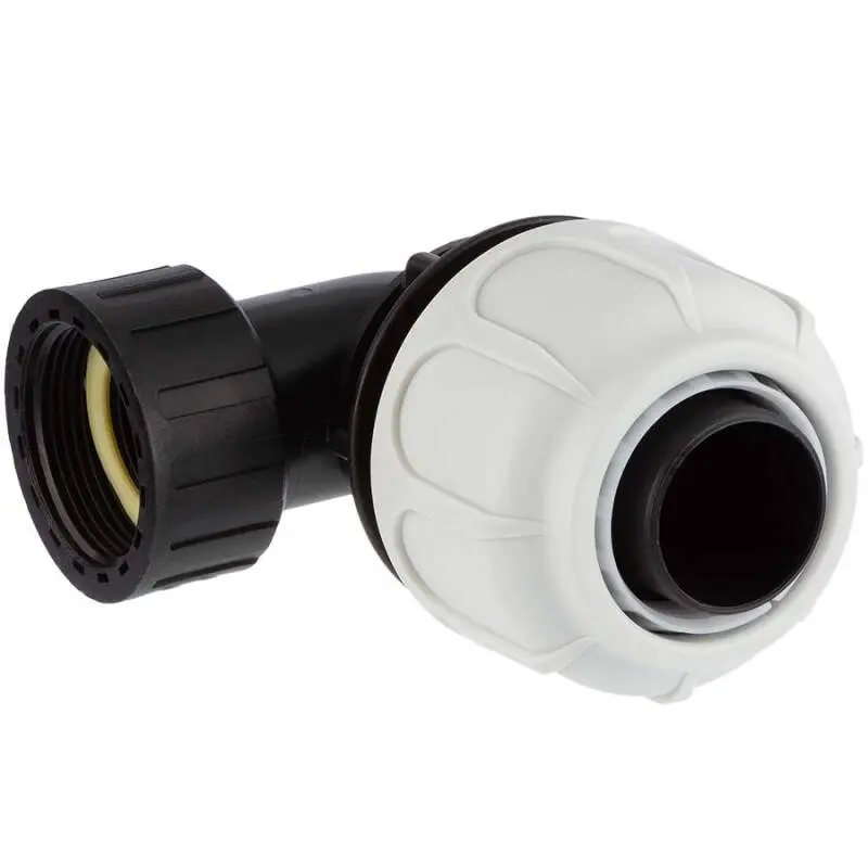 [104375] Klemmkupplung 90° für Schlauch auf Innengewinde PP (1", 25 mm)