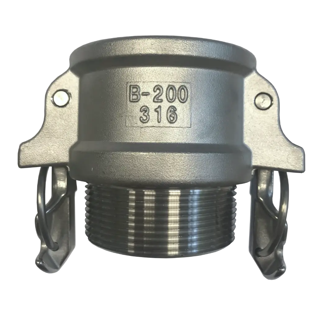 [106158] Camlock Dose BSPT Außengewinde Typ B Self-Lock Edelstahl (2 Zoll)
