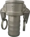 Camlock Dose Schlauchtülle Typ C mit Security-Lock Edelstahl