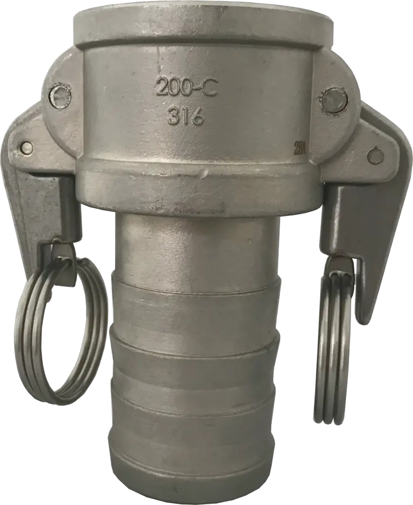 Camlock Dose Schlauchtülle Typ C mit Security-Lock Edelstahl