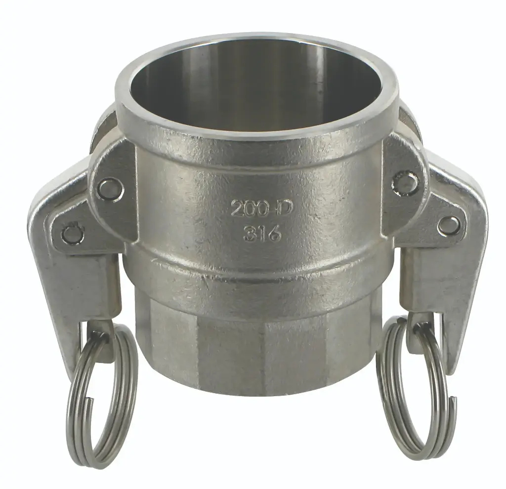 [106219] Camlock socket BSPP female thread type D Security-Lock stainless steel (3/4 Zoll)