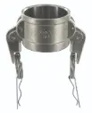 Verschlusskappe für Camlock Stecker Typ DC mit Security-Lock Edelstahl