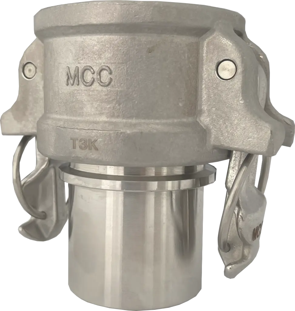 [106363] Camlock Dose Schlauchtülle Typ C Self-Lock mit Sicherungsbund Edelstahl (1 Zoll)