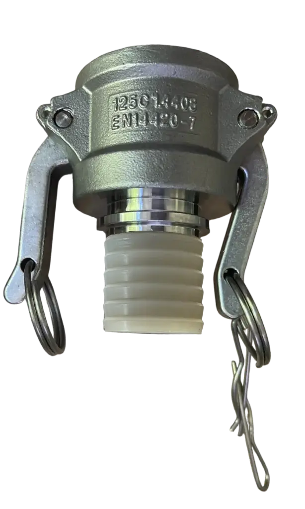 [106379] Camlock socket hose nozzle type C stainless steel PFA (1 Zoll)