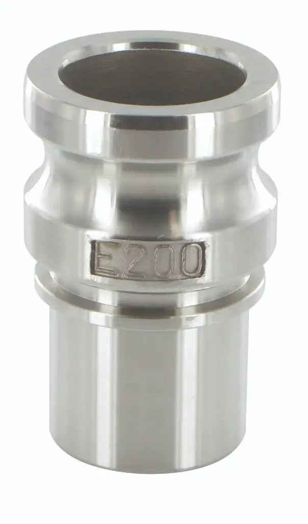 [106424] Camlock Stecker Schlauchtülle Typ E glatt mit Sicherungsbund DIN Edelstahl (3/4 Zoll)