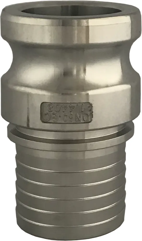 [106432] Camlock Stecker Schlauchtülle Typ E gerillt mit Sicherungsbund DIN Edelstahl (3/4 Zoll)