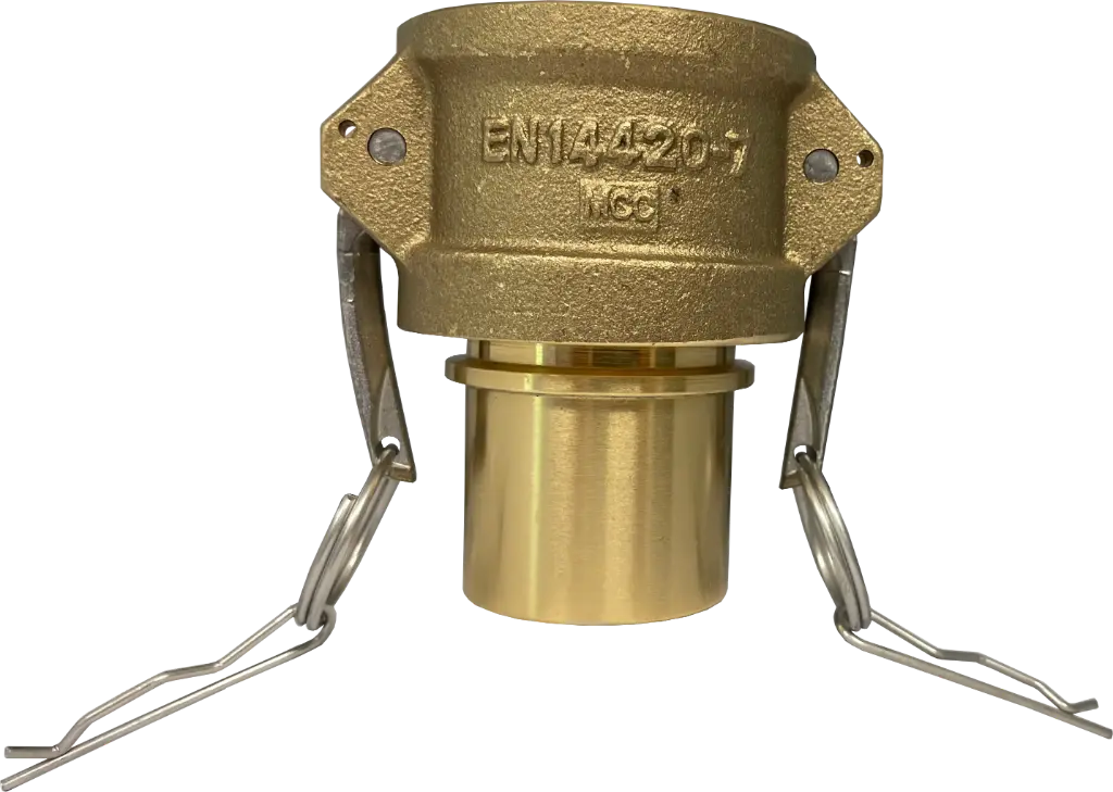 [106550] Camlock Dose Schlauchtülle Typ C glatt mit Sicherungsbund DIN Messing (3/4 Zoll)