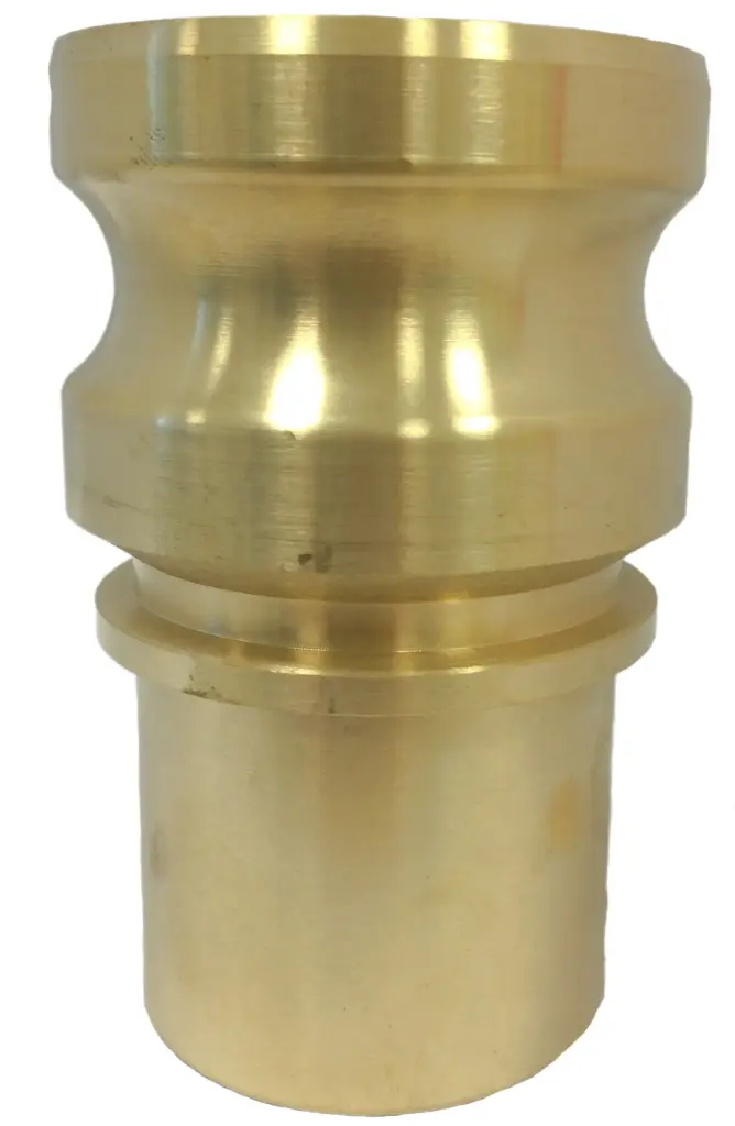 [106560] Camlock Stecker Schlauchtülle Typ E glatt mit Sicherungsbund Messing (3/4 Zoll)
