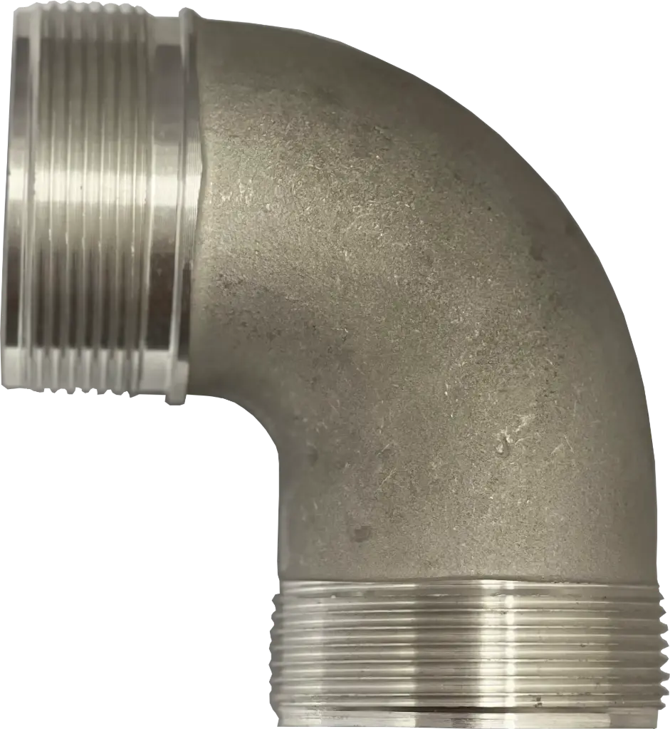 [106730] Bogen 90° Außengewinde Außengewinde Aluminium (2")